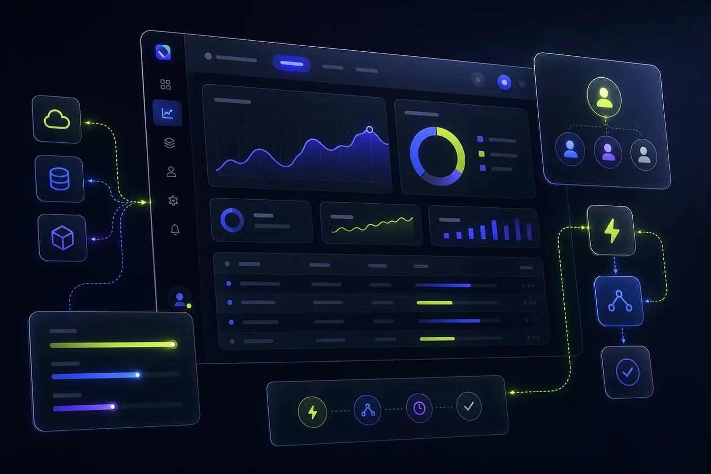 Tailored platform with dashboard, login and automation